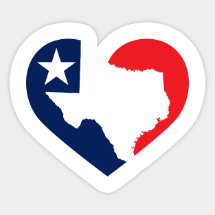 Texas Love Heart Sticker